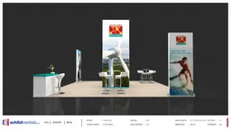 20x20 Island booth design by Exhibit-Rentals